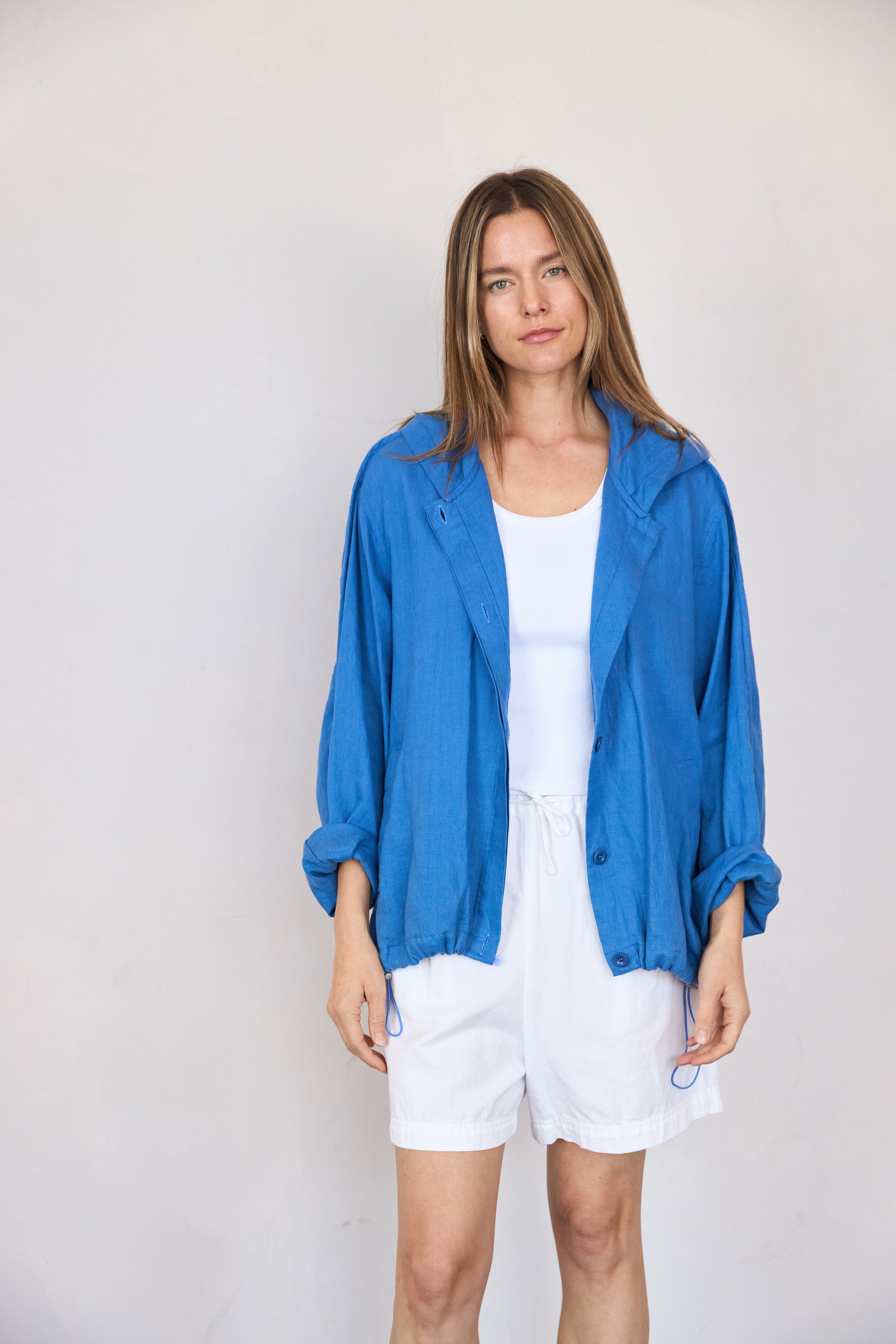 美品TODAYFUL Dobby Linen Jacket/38 Solid Long Sleeve Button Front Linen Jacket – The Unique