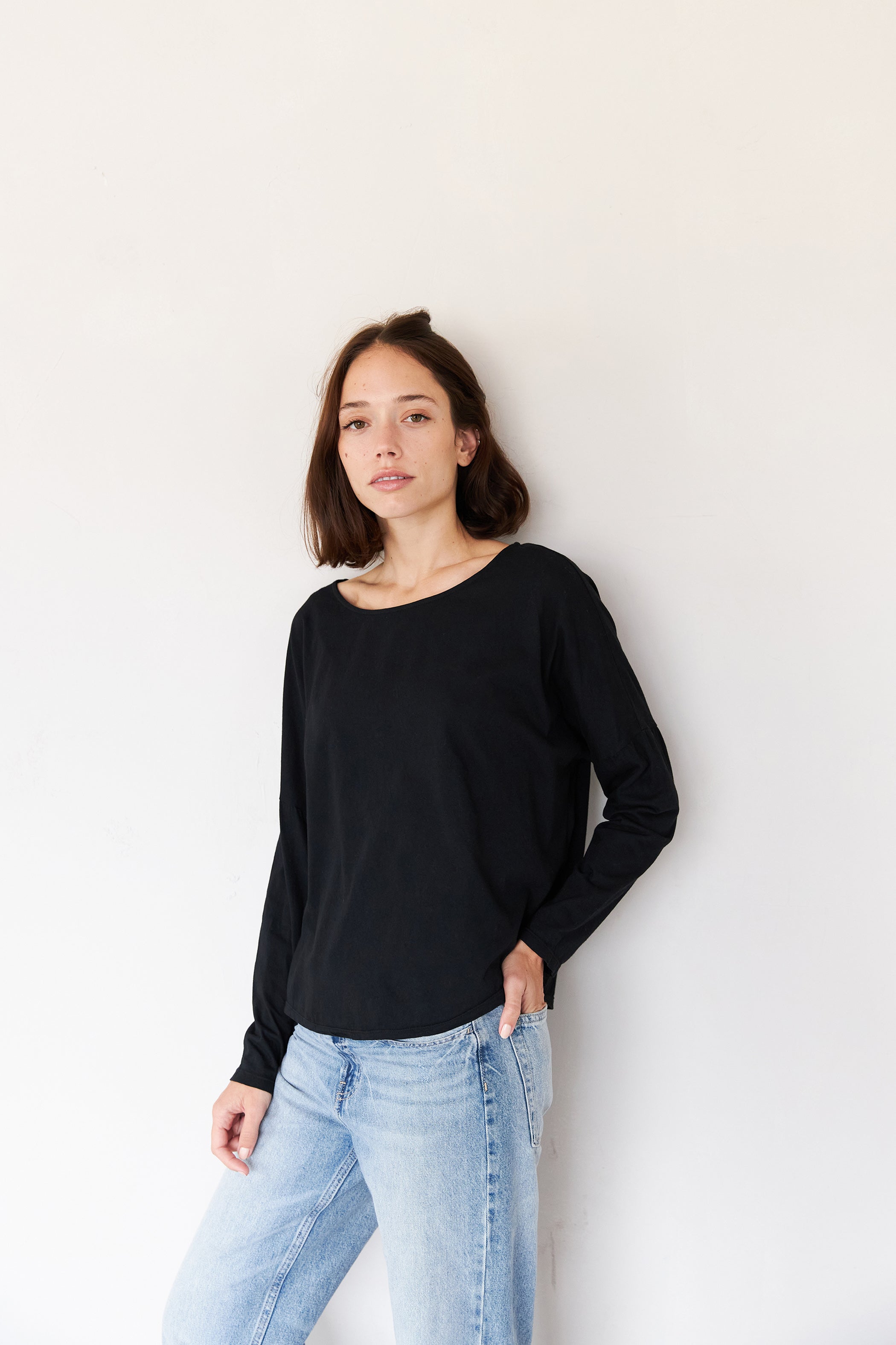 long sleeve boxy tee