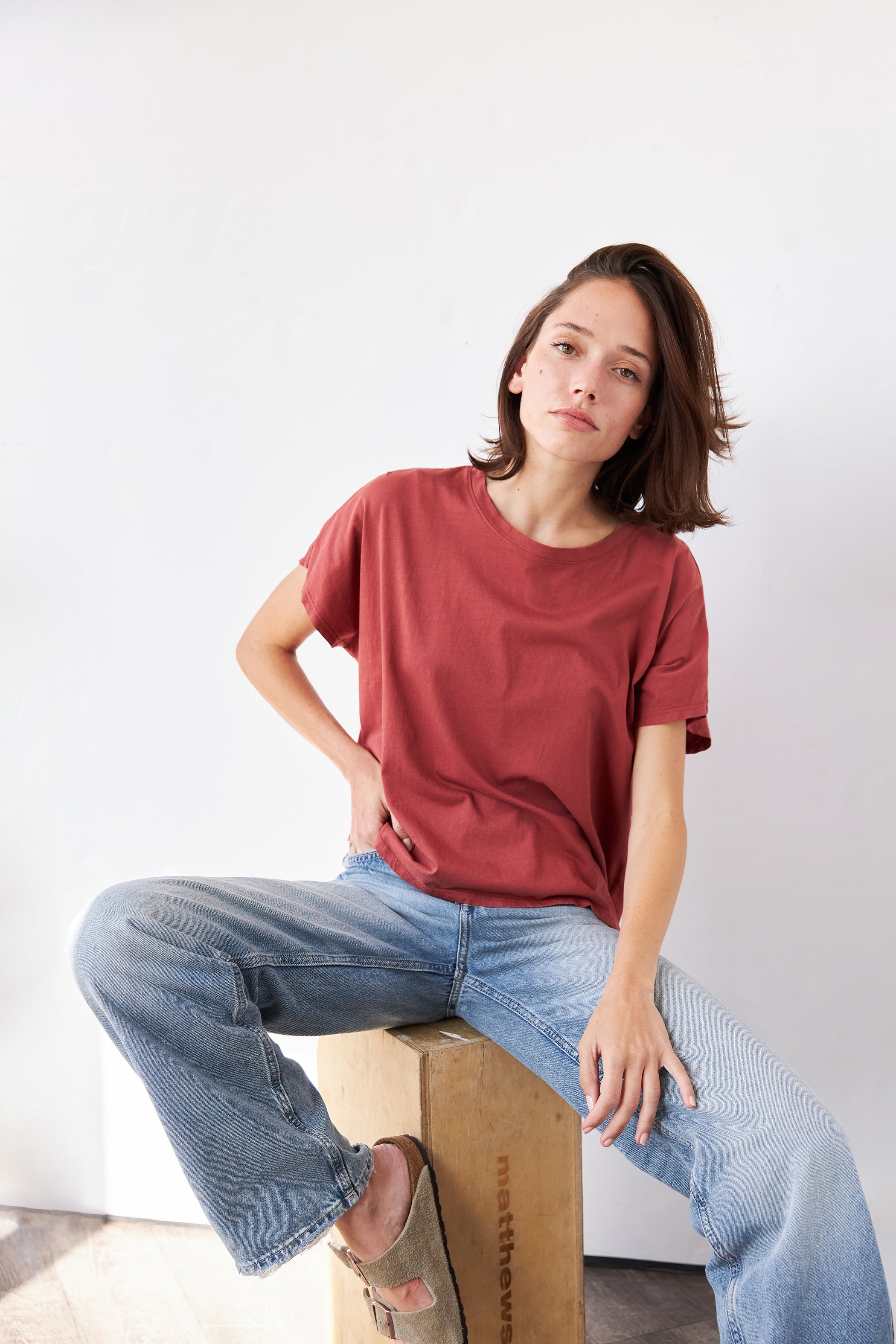 Organic Cotton Crewneck Boxy T-Shirt– It is well L.A.