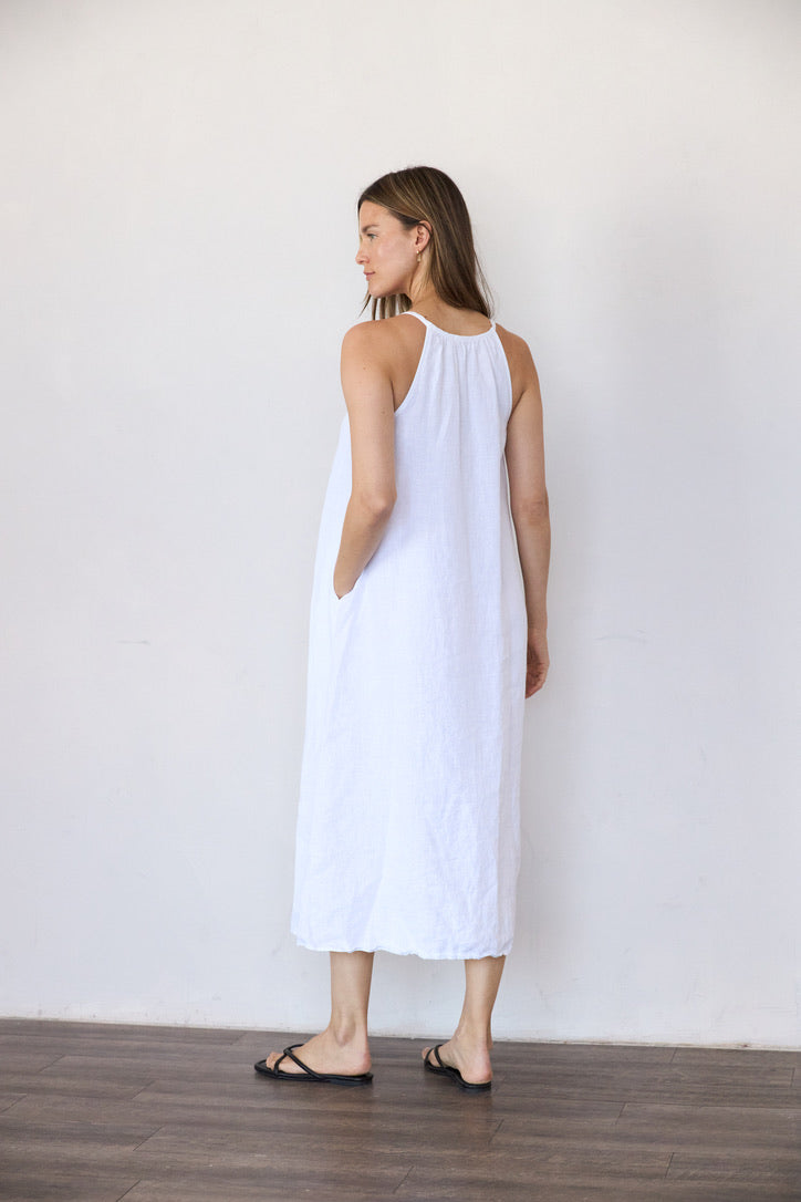 Linen Tank Dress Black / Small