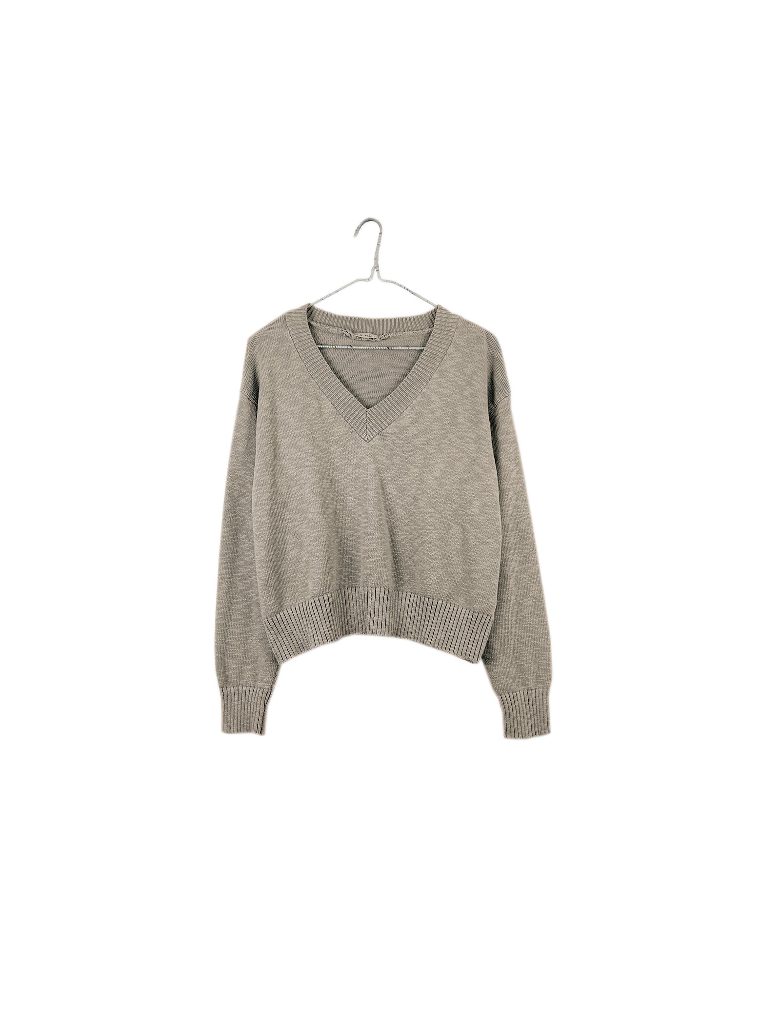 その他 TEN V NECK COTTON KNIT GRAY L TEN V NECK COTTON KNIT GRAY L