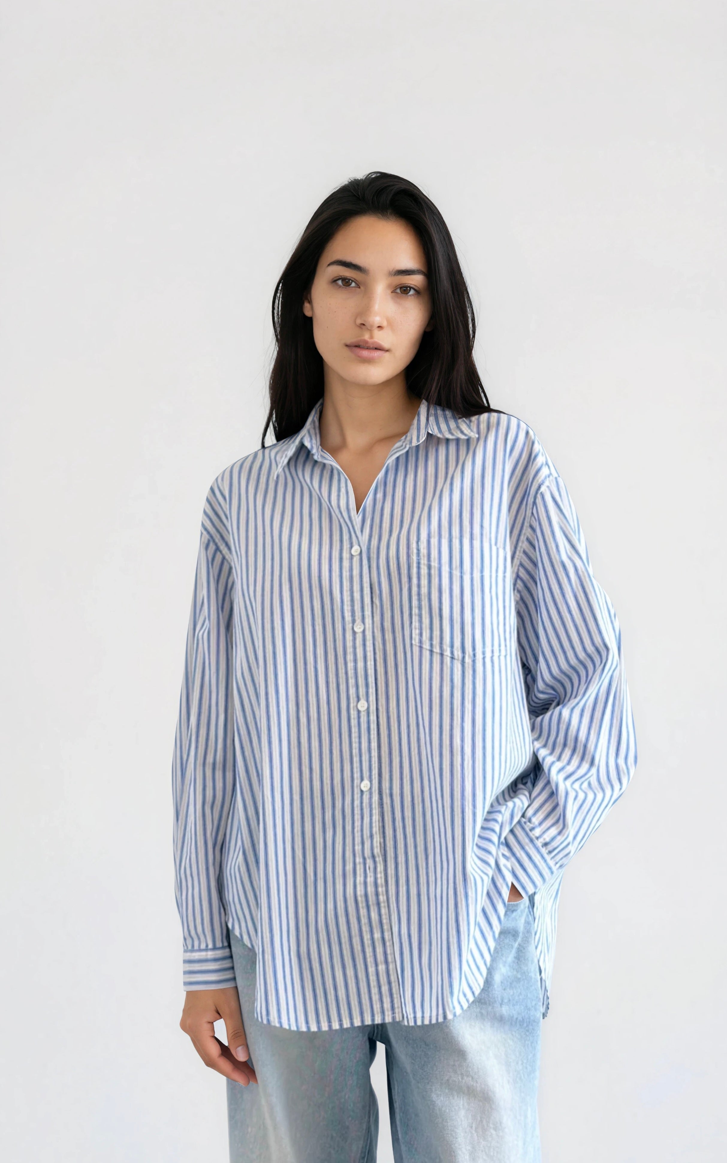 Oversized Stripe Button Down Shirt– It is well L.A.