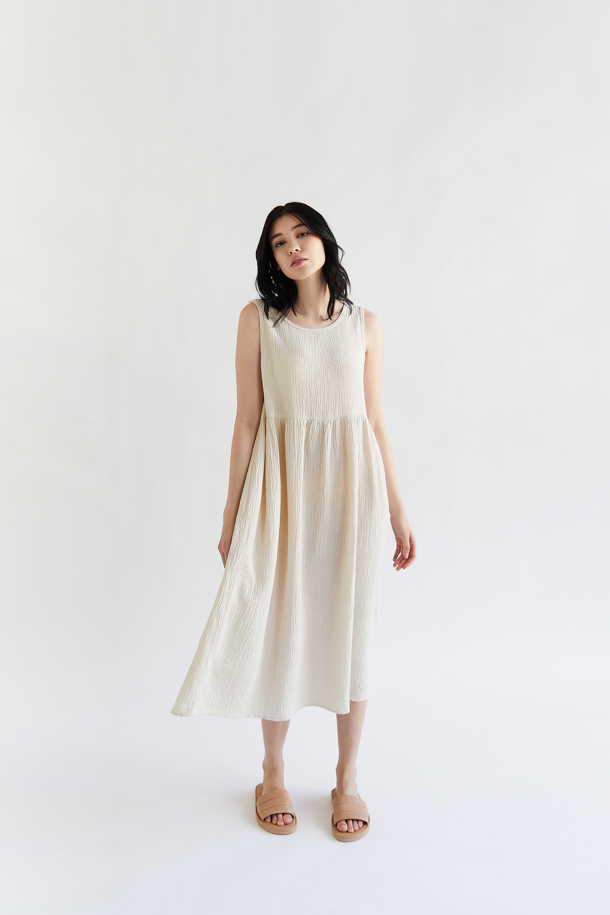 Organic Sleeveless Gauze Dress– It is well L.A.