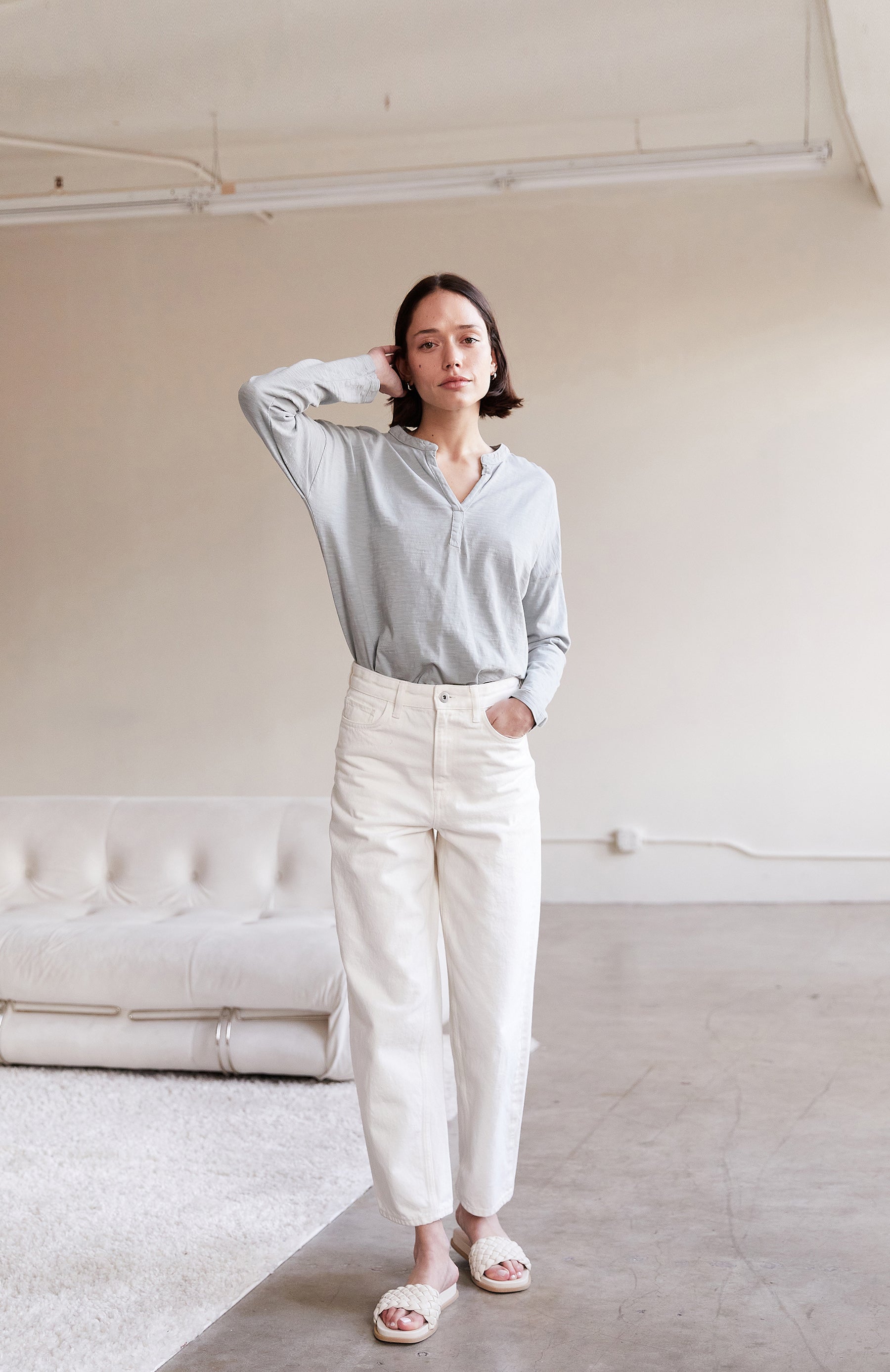 【2plan】Wins ST Half Henley Neck Tee Stevie HNLY - hnly.la