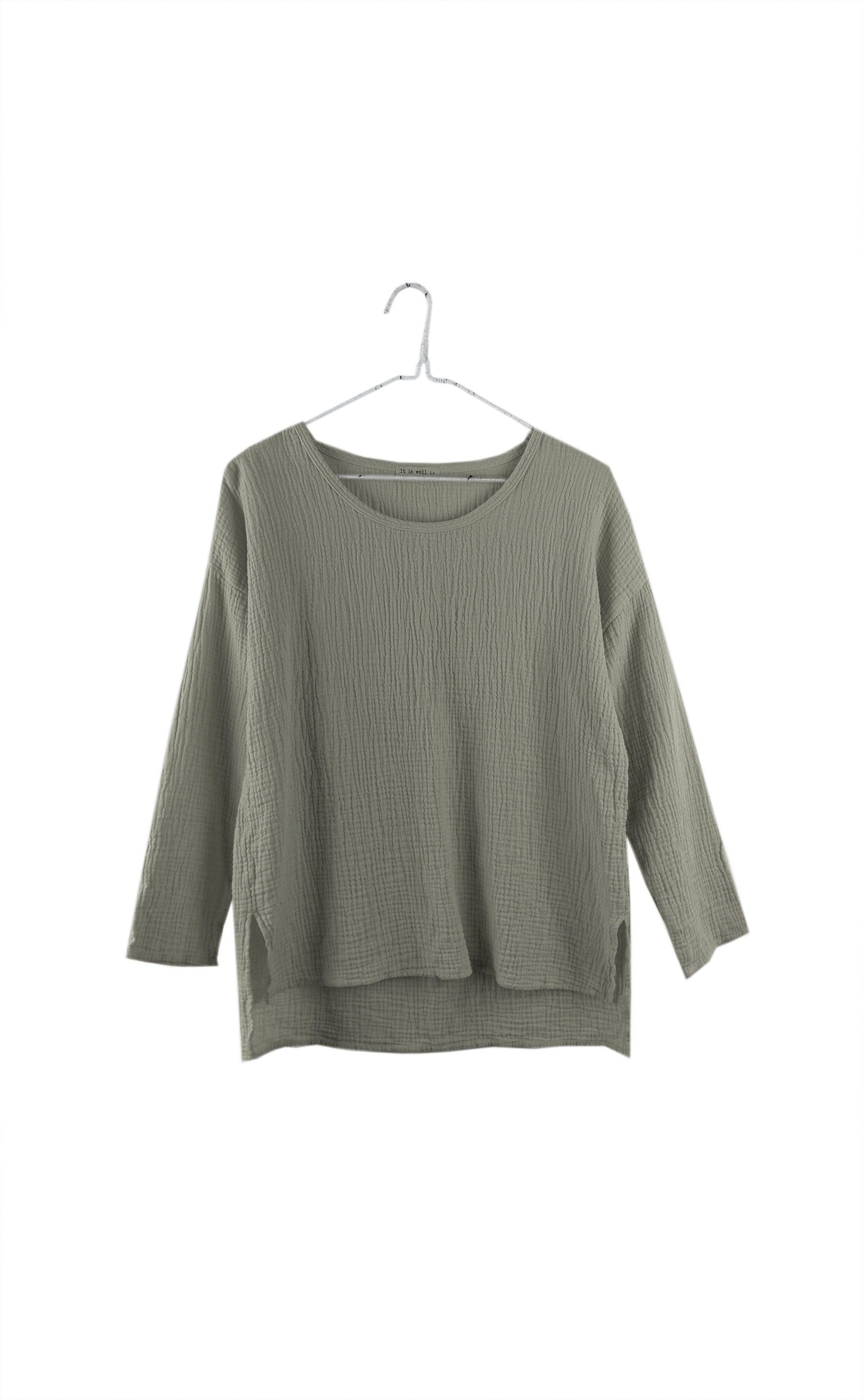 Organic Long Sleeve Gauze Top– It is well L.A.