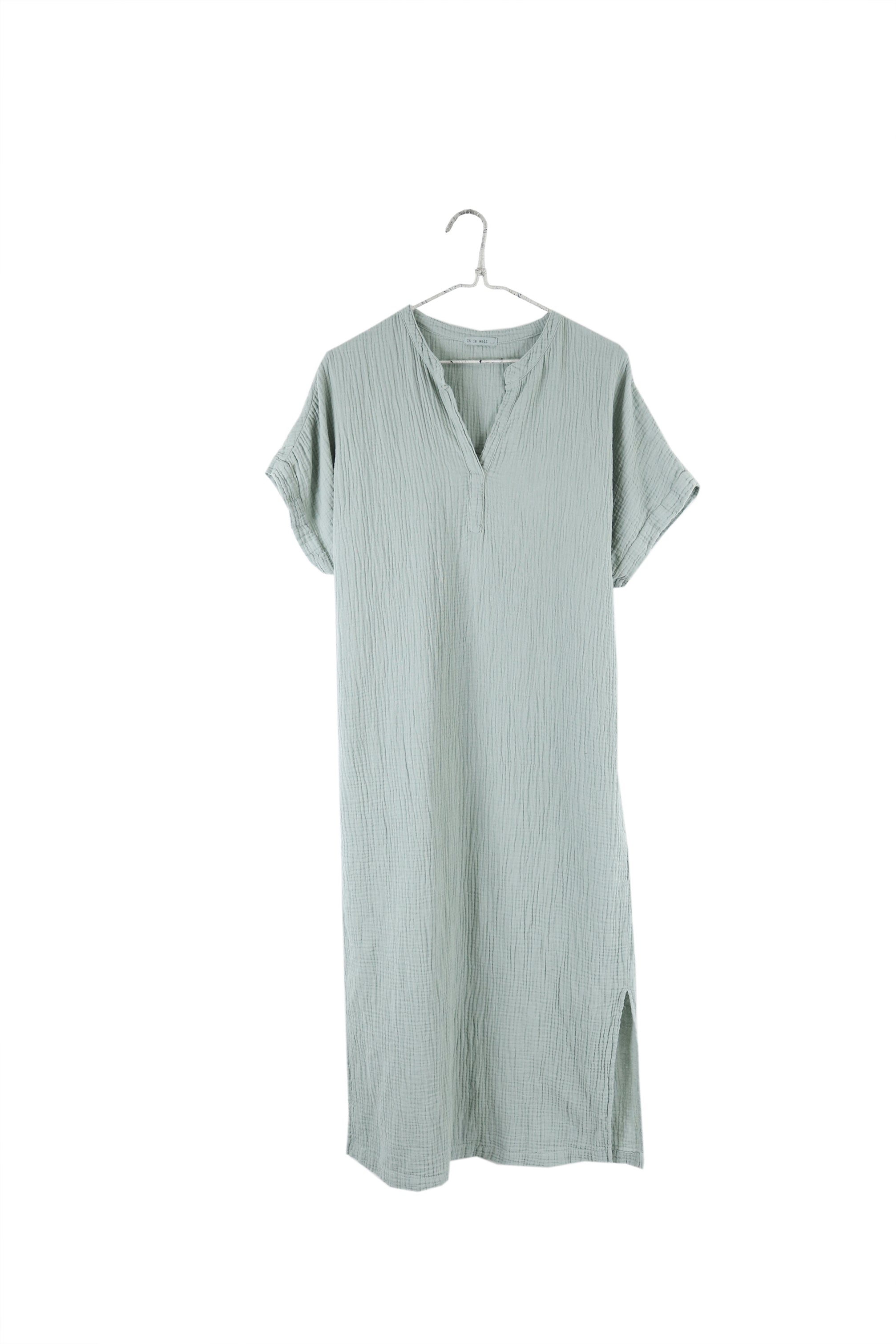 Organic Mandarin Gauze Dress– It is well L.A.