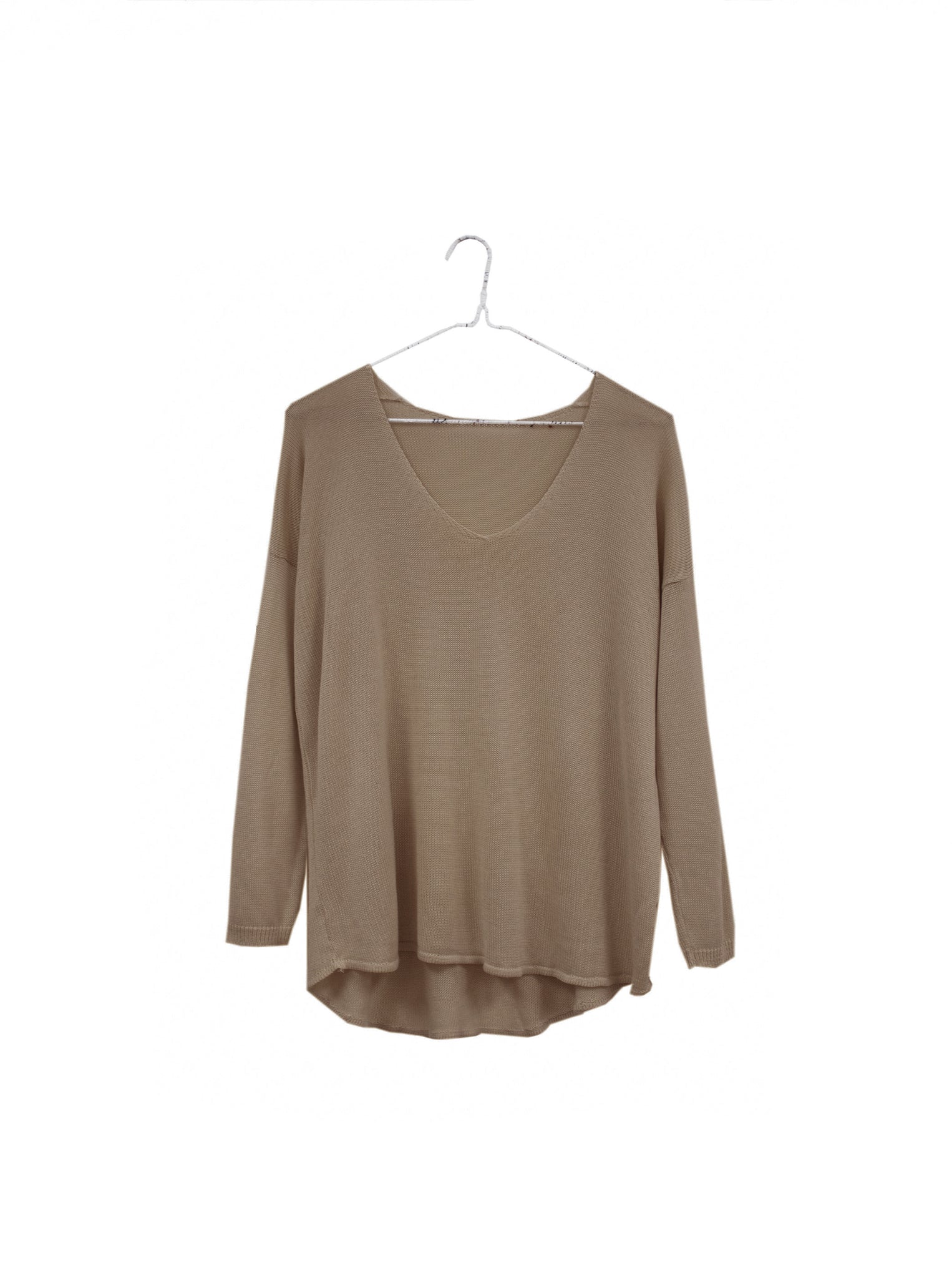 Tencel Long Sleeve V-Neck Sweater– It is well L.A.