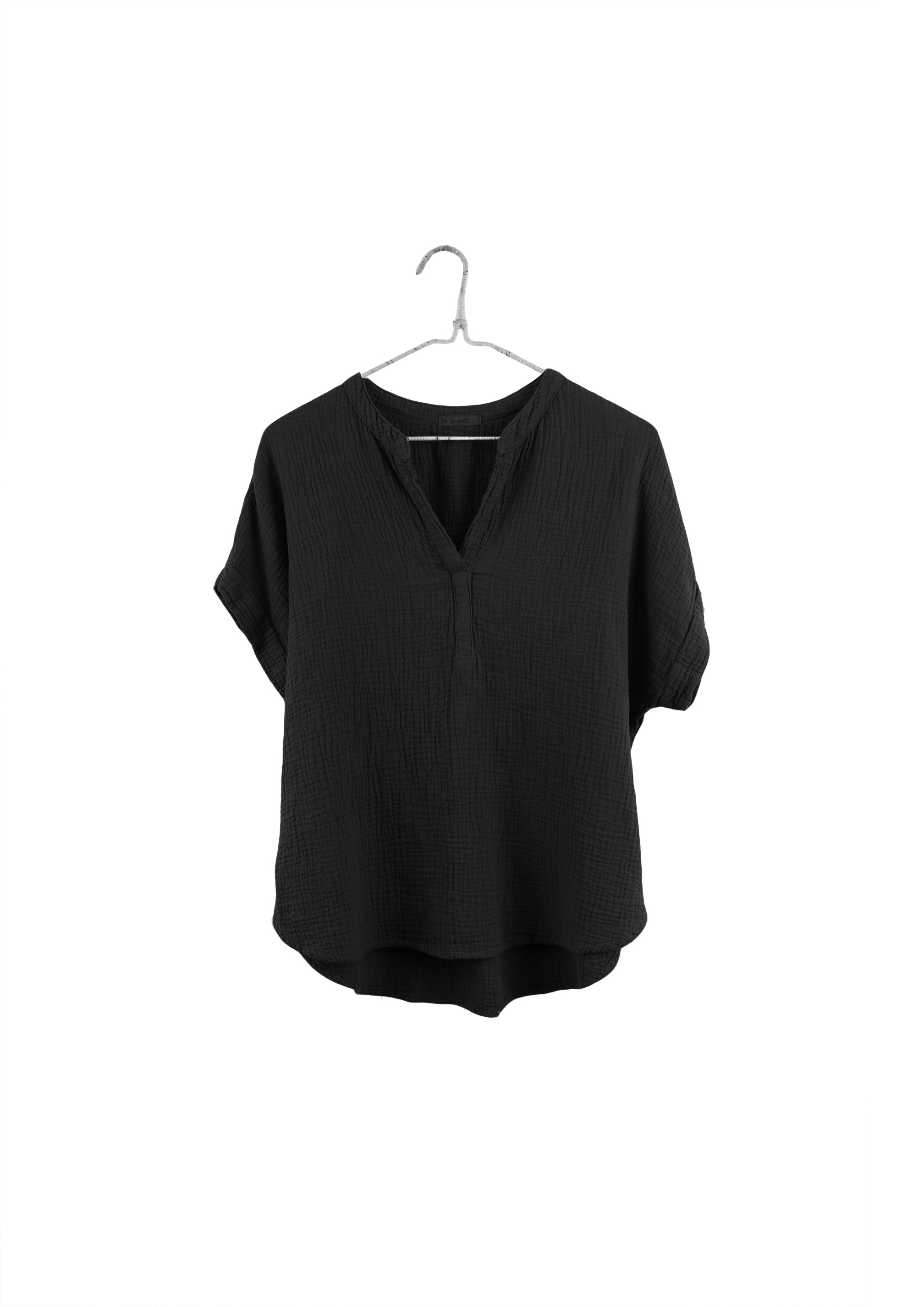 Organic S/S Mandarin Top– It is well L.A.
