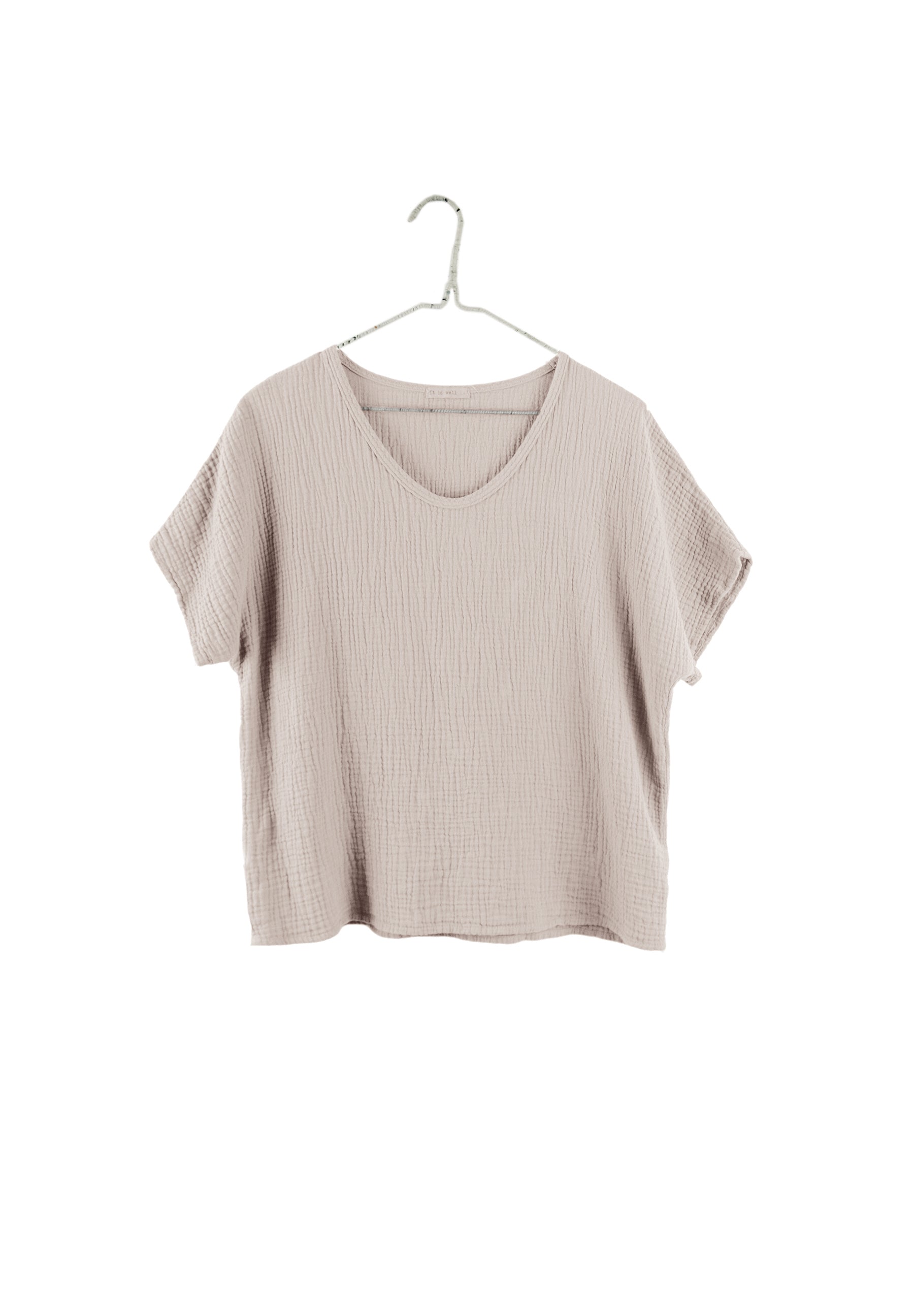 Organic S/S Gauze Top