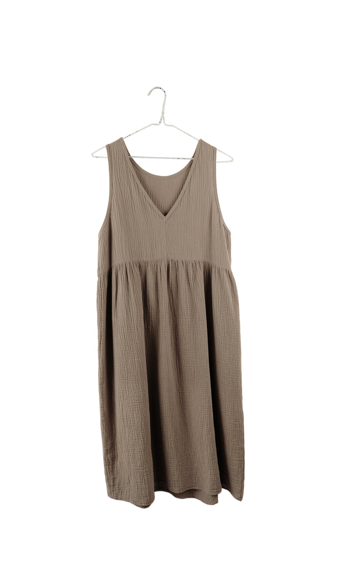 Organic Cotton Gauze Indra Dress in Melon Locally Made in Los